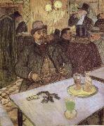 unknow artist Lautrec-s Monsieur Boileau at the Cafe France oil painting reproduction